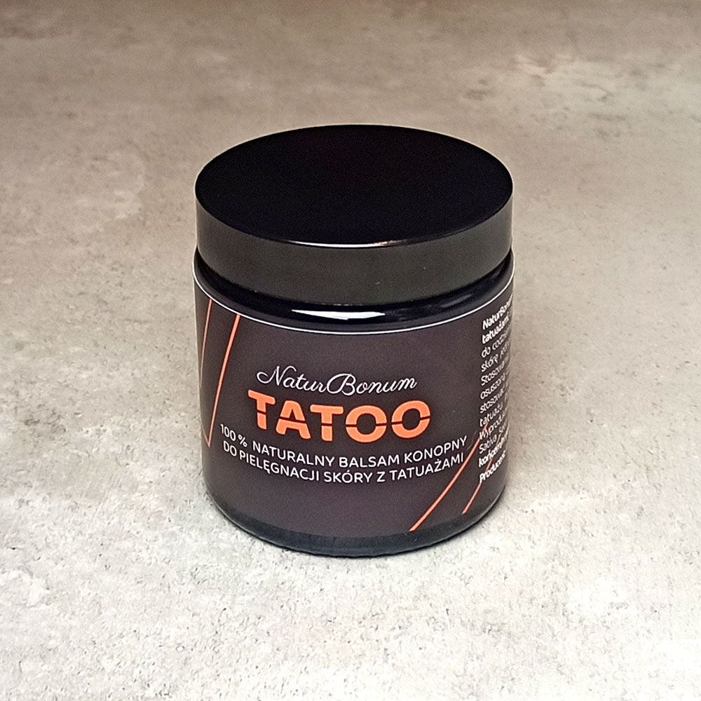 Ślężański Produkt Lokalny - NaturBonum TATOO 100% naturalny balsam konopny do pielęgnacji skóry z tatuażami.