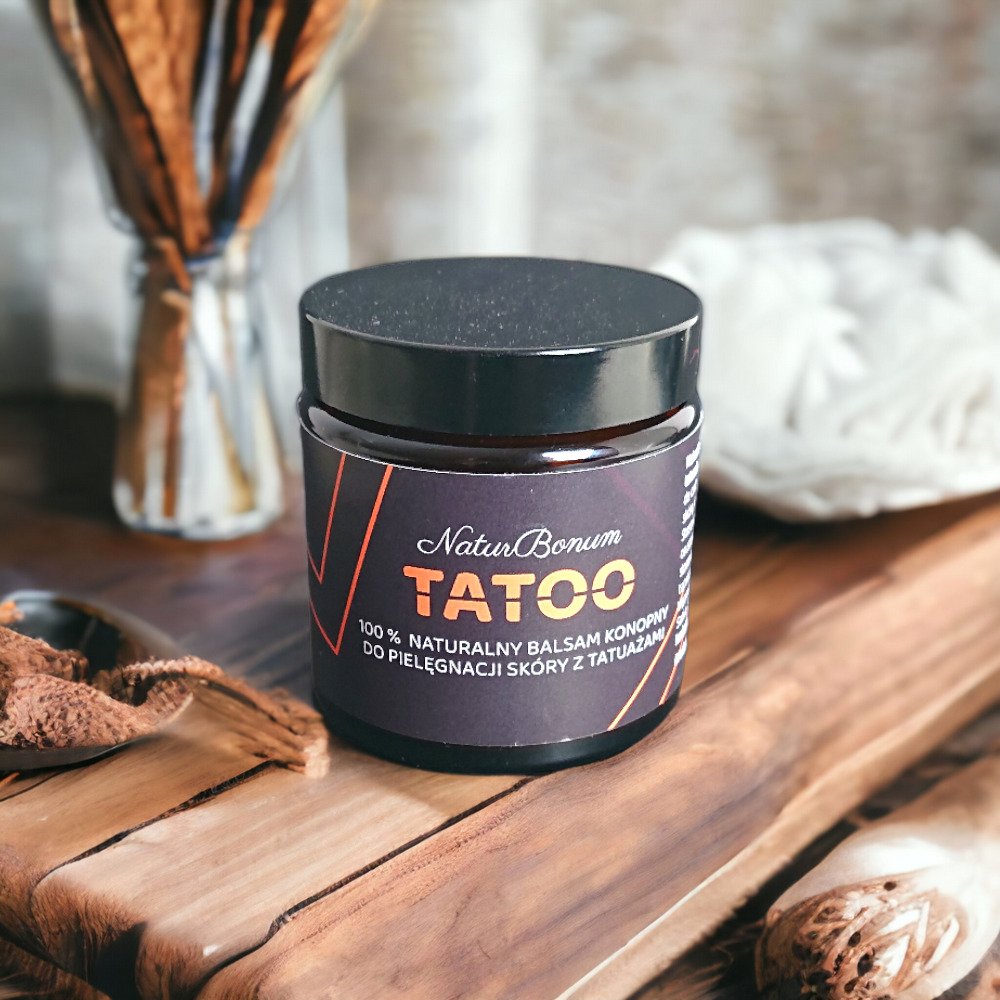 NaturBonum TATOO 100% naturalny balsam konopny do pielęgnacji skóry z tatuażami.