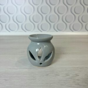 Kominek ceramiczny zapachowy - popielaty połysk