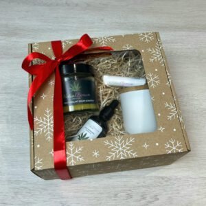 Zestaw prezentowy Konopny - Duży w świątecznym pakowaniu